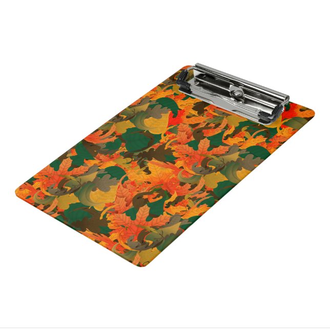Falling Leaves Pattern for Autumn Mini Clipboard (Angled3)
