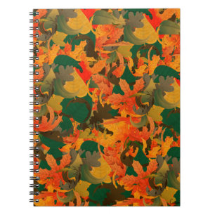 Falling Leaves Pattern for Autumn Notebook