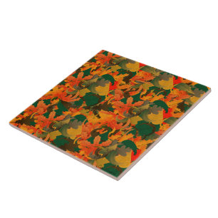 Falling Leaves Pattern for Autumn Tile