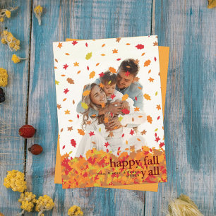 FALLING LEAVES PHOTO HOLIDAY CARD