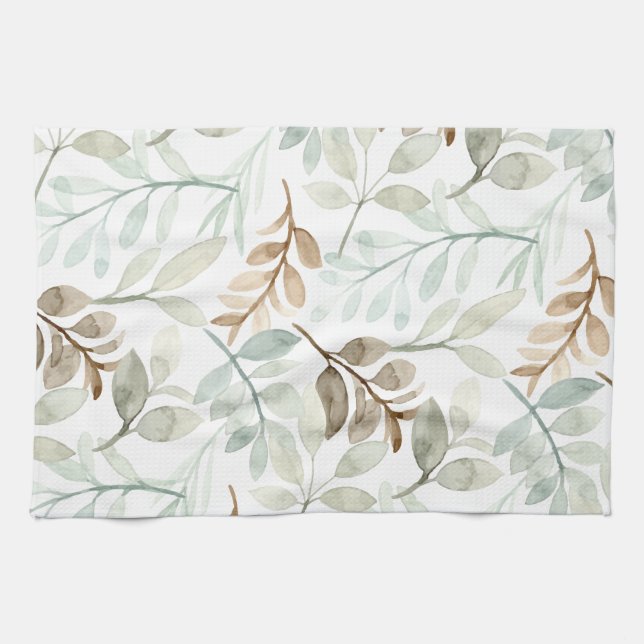 Falling leaves tea towel (Horizontal)
