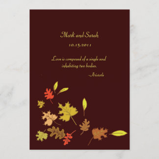Falling Leaves Wedding Invitation