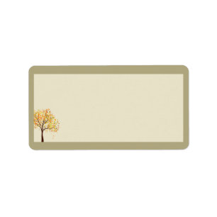Falling Leaves Wedding Mailing Address Label