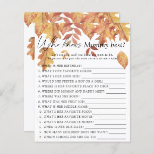 Falling leaves - Who knows mummy best game