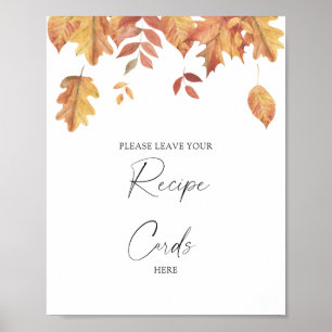 Falling leaves - Your recipe card here Poster