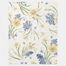 Falling Light Floral I Fleece Blanket-Fall Floral