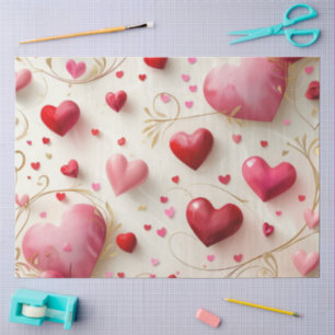 Falling Like Hearts Tissue Paper