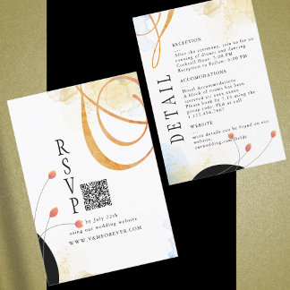 Falling Melody Poetic Watercolor Details Card