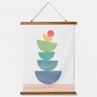 Falling orange abstract mid century