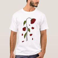 Falling Petals - Aesthetic Dark Gothic Rose Art