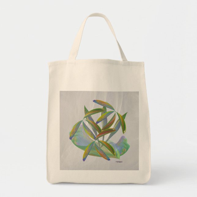 Falling petals in fog tote bag (Front)