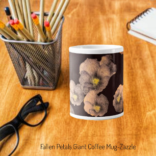 Falling Petals Large Coffee Mug