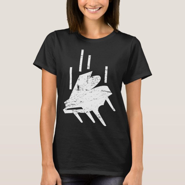 Falling  Piano Lessons Piano Player & Piano Teache T-Shirt (Front)