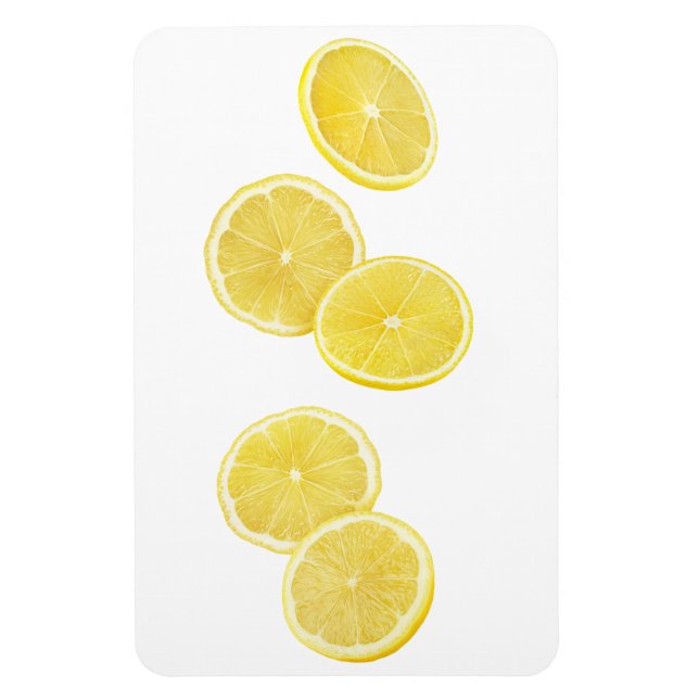 Falling pieces of lemon magnet (Vertical)