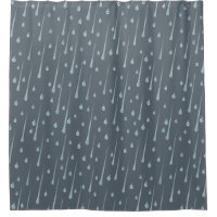 Falling Raindrops Cute Rainy Day Dark Grey