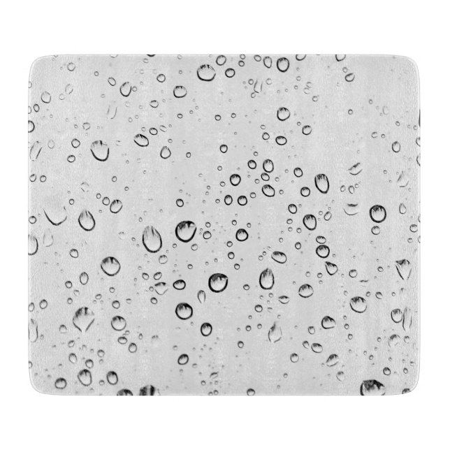 Falling Raindrops Cutting Board (Front)