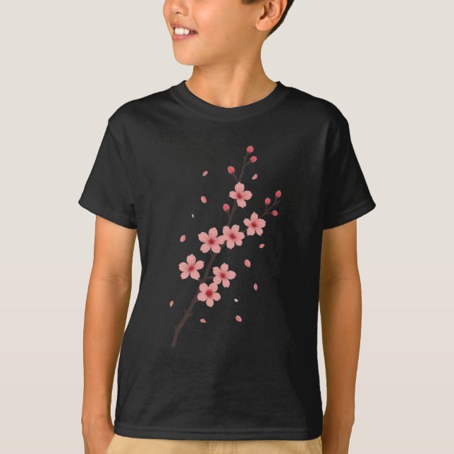 Falling Sakura Blossoms T-Shirt (Front)