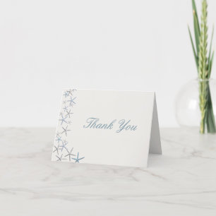 Falling Sea Stars Wedding Occasion Thank You Card
