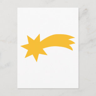 Falling shooting star postcard