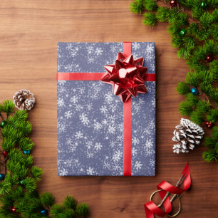 Falling Snow and Snowflakes Winter Wrapping Paper