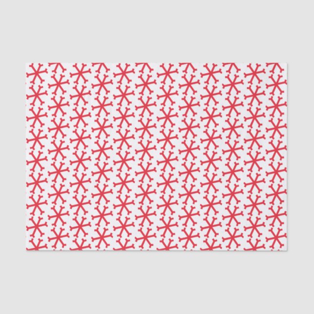 Falling Snowflake Pattern Tissue Paper (Front)