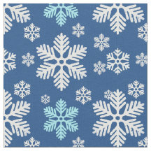 Falling Snowflakes Patterned Blue