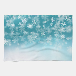 Falling Snowflakes ❄️❄️ Tea Towel