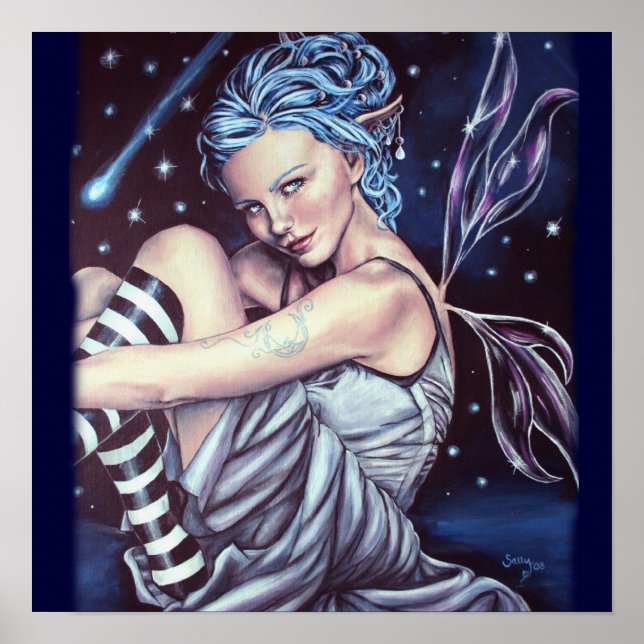 falling stars faery artwork poster (Front)