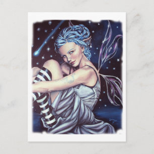 falling stars postcard