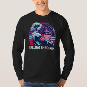 Falling Through Vaporwave Aesthetic Japanese E Gir T-Shirt