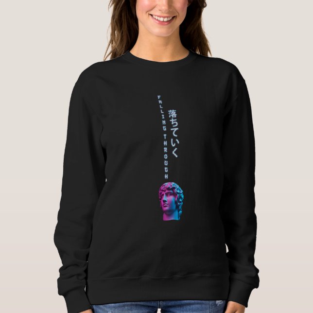 Falling Through Vaporwave Aesthetic Japanese   Sweatshirt (Front)