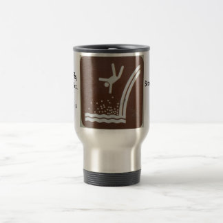 Falling waterfall hiker travel mug