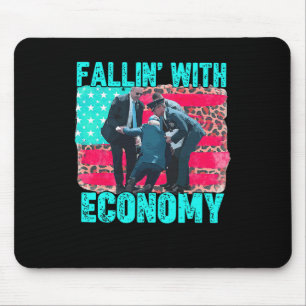 Falling With Economy Happy 4th Of July Funny Biden Mouse Pad