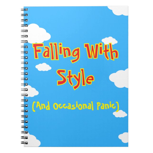 Falling With Style (And Occasional Panic) Notebook (Front)