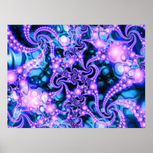 Falling Within  (cool) - Psychedelic Fractal Poster