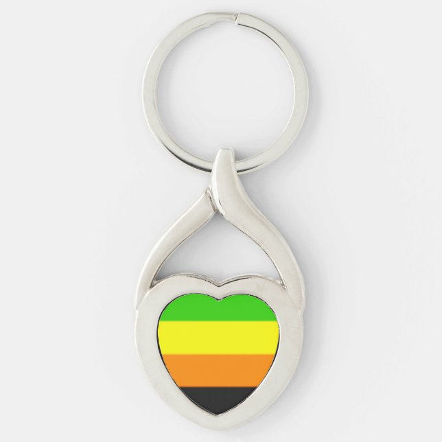 Fallln Aromantic Pride Flag Key Ring (Front)