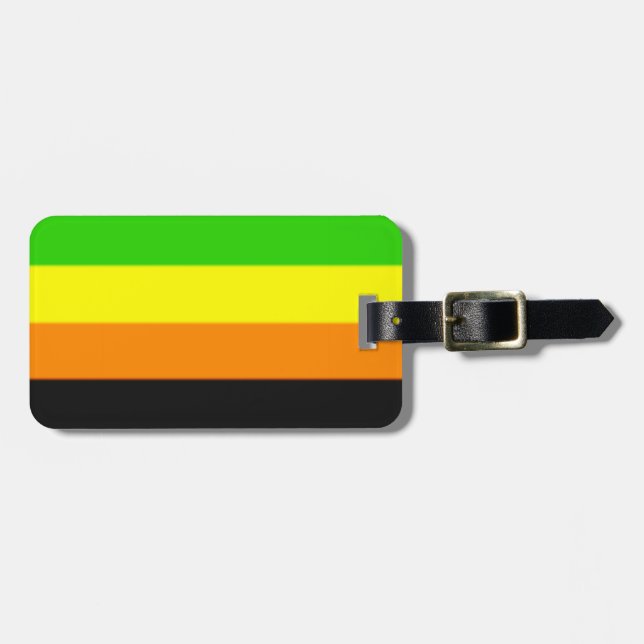 Fallln Aromantic Pride Flag Luggage Tag (Front Horizontal)