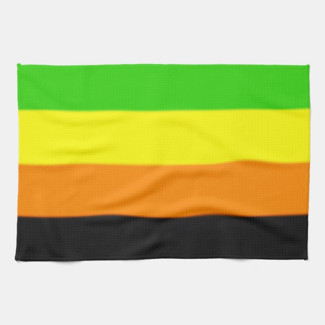 Fallln Aromantic Pride Flag Tea Towel (Horizontal)