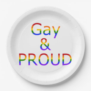 Fallln Gay and Proud Paper Plate
