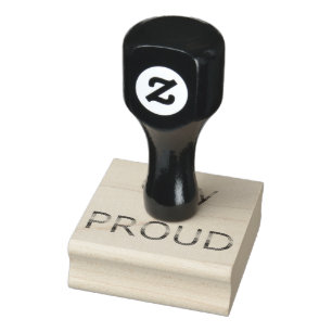 Fallln Gay and Proud Rubber Stamp