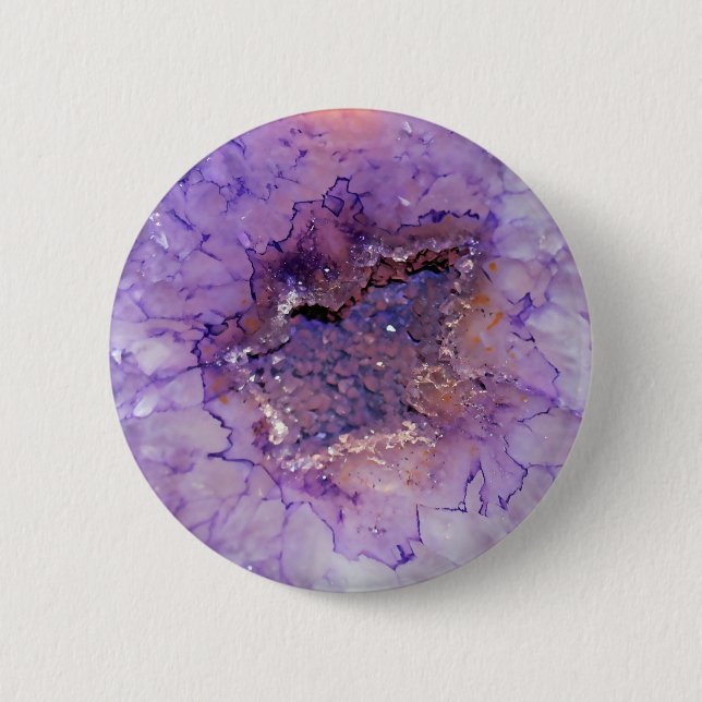 Falln Amethyst Geode 6 Cm Round Badge (Front)