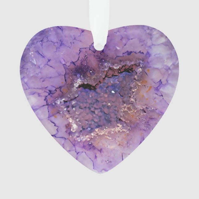 Falln Amethyst Geode Ornament (Front)