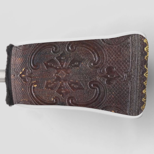 Falln Ancient Leather Book Golf Head Cover (Front)