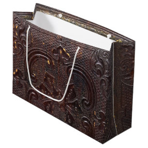 Falln Ancient Leather Book Large Gift Bag