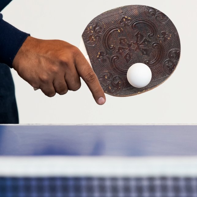 Falln Ancient Leather Book Ping Pong Paddle (Insitu)
