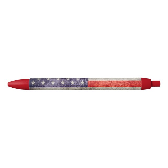 Falln Antique American Flag Black Ink Pen (Front)
