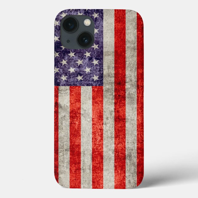 Falln Antique American Flag Case-Mate iPhone Case (Back)