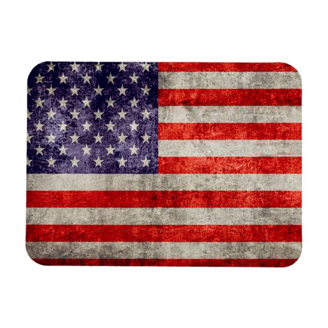 Falln Antique American Flag Magnet (Horizontal)