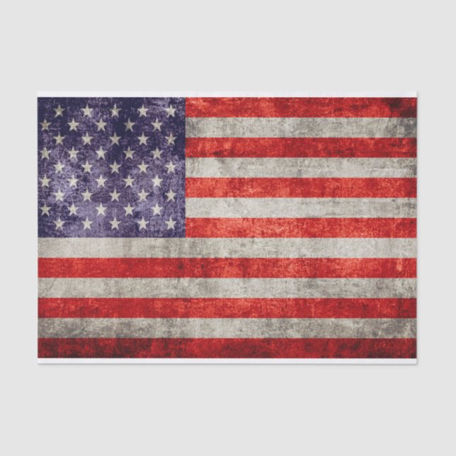 Falln Antique American Flag Tissue Paper (Front)