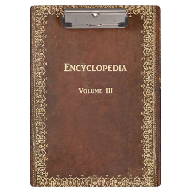 Falln Antique Encyclopaedia Book Clipboard (Front)